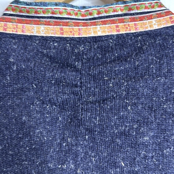MOTH~ANTHROPOLOGIE Ribbon Trimmed Hippie Bohemian Wrap Sweater Size L - Picture 10 of 15